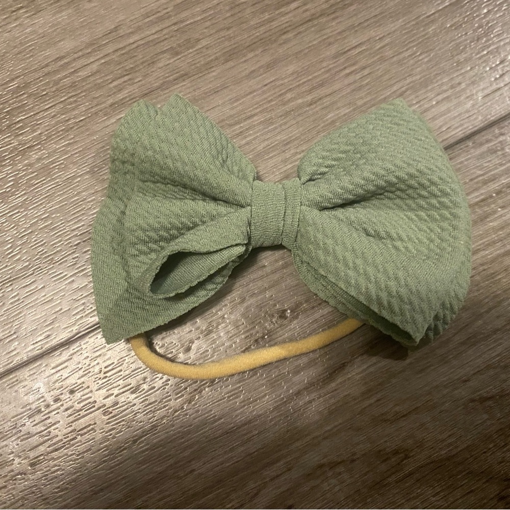 Green Bow Headband for Kids